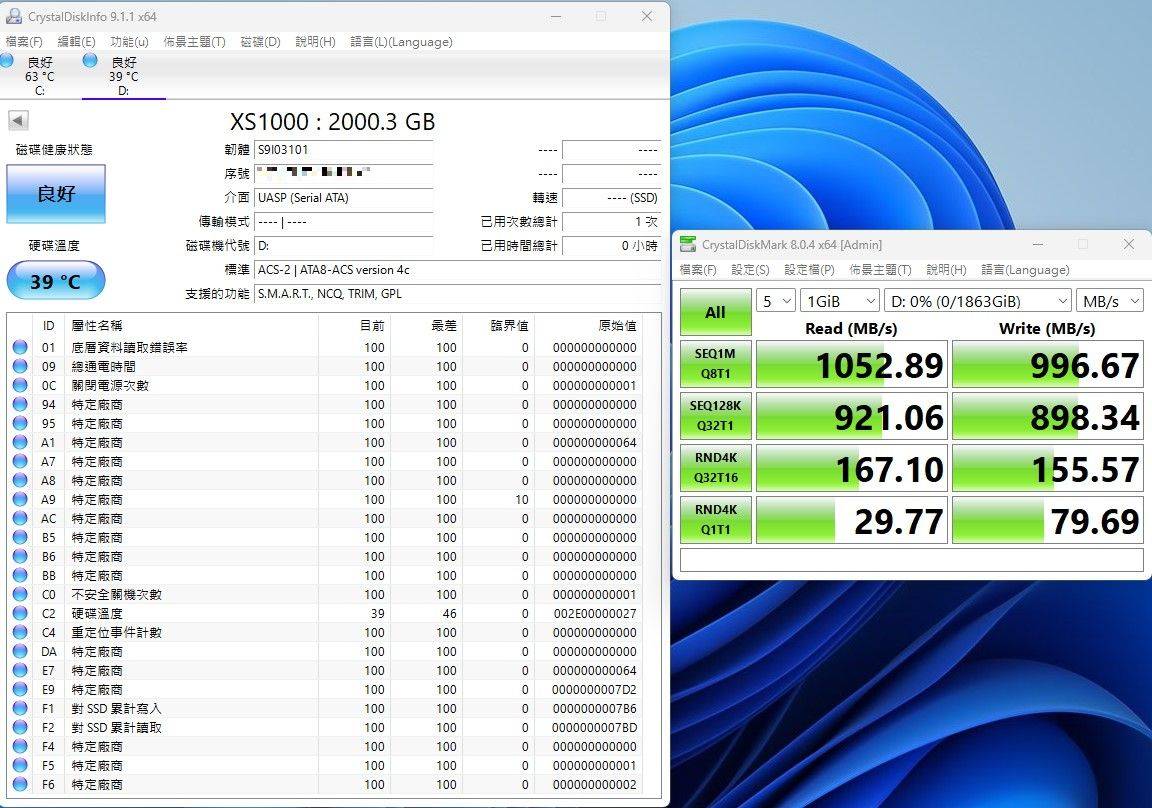 金士顿Kingston XS1000 2TB Portable SSD外接式固态硬盘-2TB大容量，1050MB/s高速传输轻巧带着走