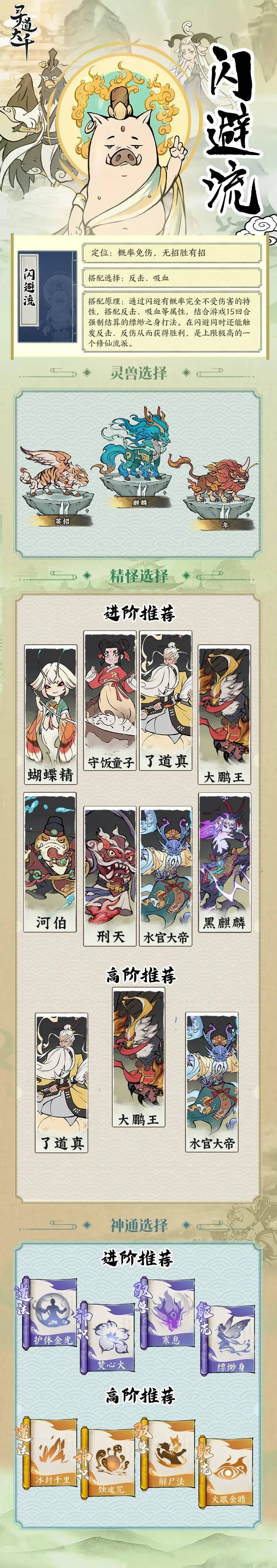 小妖问道|反击流与闪避流派灵兽|精怪|神通攻略