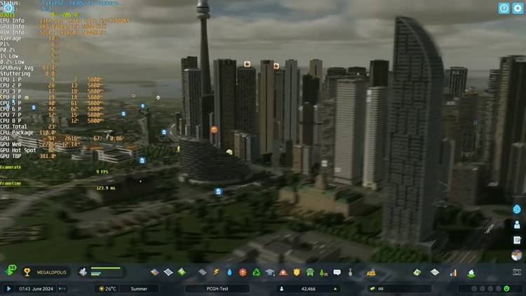 实测《大都会：天际II》对PC最佳化太差，7900XTX 4K跑出来最高仅12帧