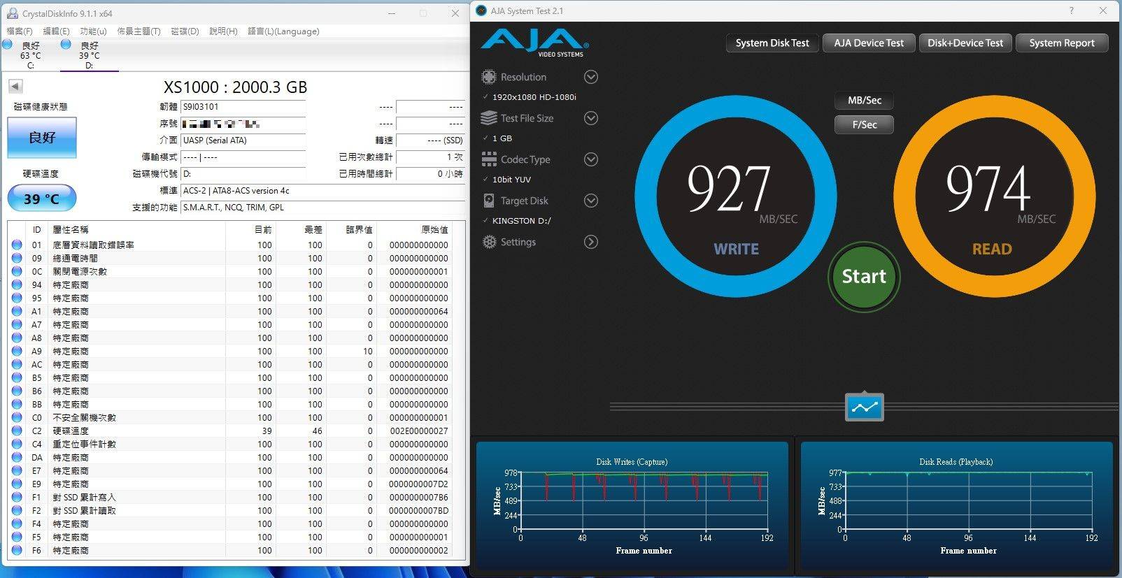 金士顿Kingston XS1000 2TB Portable SSD外接式固态硬盘-2TB大容量，1050MB/s高速传输轻巧带着走