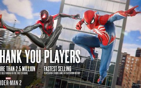 一日狂卖 250 万份 Spider-Man 2 成为卖得最快的 PlayStation 游戏
