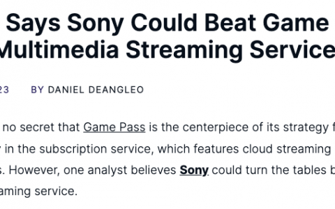 分折称Sony可以通过流服务击败XGP