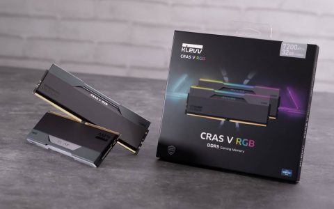 KLEVV CRAS V RGB DDR5-7200内存闪耀登场，高频低延迟的超频表现真亮眼！