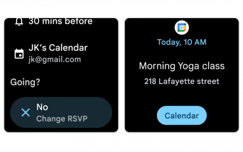 Google Calendar 也终于来到了 WearOS 上