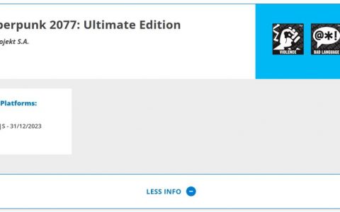 《赛博朋克2077 年度游戏版》真要发行了？ 网传实体版本已经出现在零售店网站上