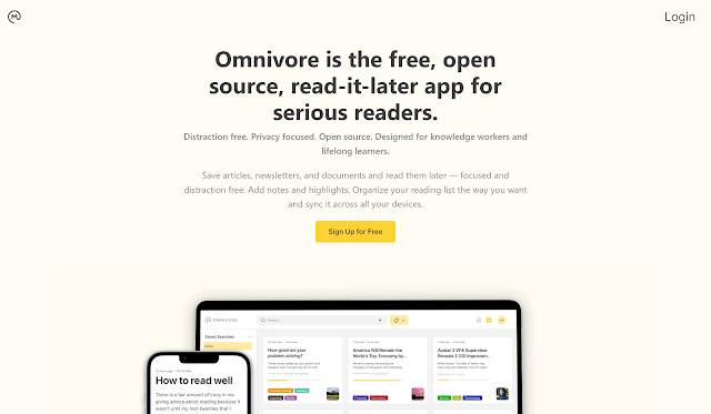 Omnivore 免费稍后阅读，支持中文朗读、PDF标注、订阅电子报