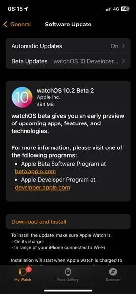 watchos 10.2 测试版 2