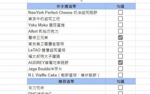 如何在 Google 试算表中加入勾选方块？