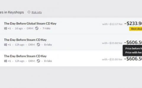 玩不到反而想收藏？ 《浩劫前夕》Steam序号价格飙涨，最贵竟然要600美元