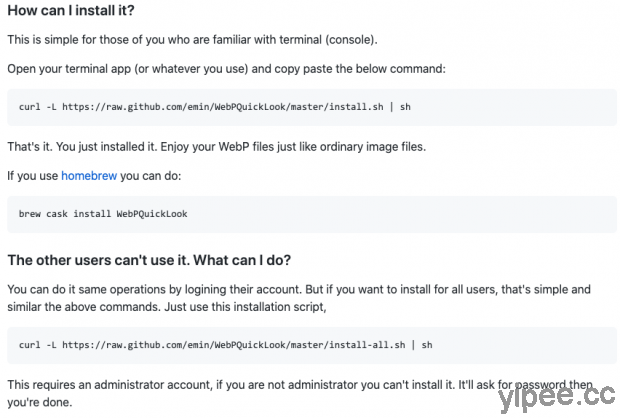 「 WebPQuickLook 」一行指令让 Mac 文件夹预览显示 WebP 图档