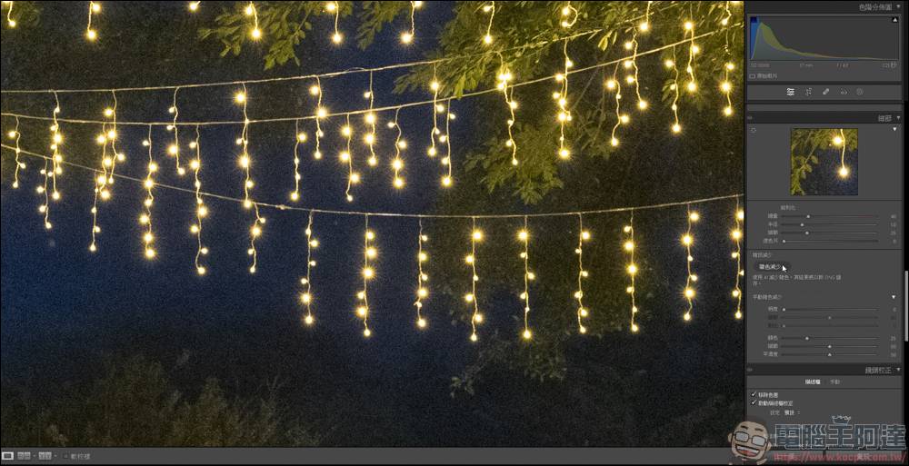 新版的 Lightroom AI 杂色减少功能，一键除噪点还能保有大量细节 - 电脑王阿达