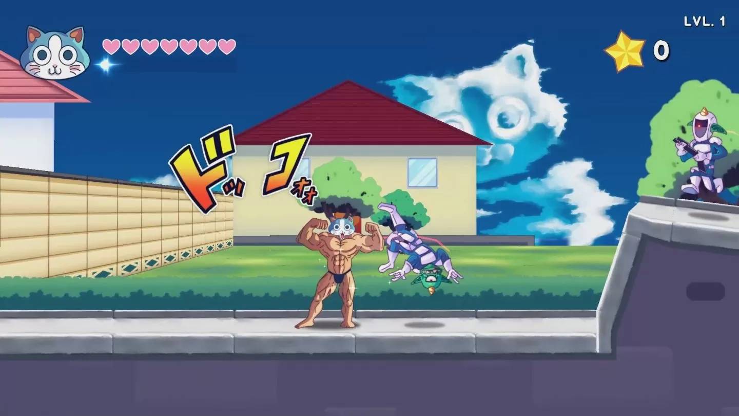 《KinnikuNeko：SUPER MUSCLE CAT》DEMO 版免费释出，化身肌肉猫对抗外星大军