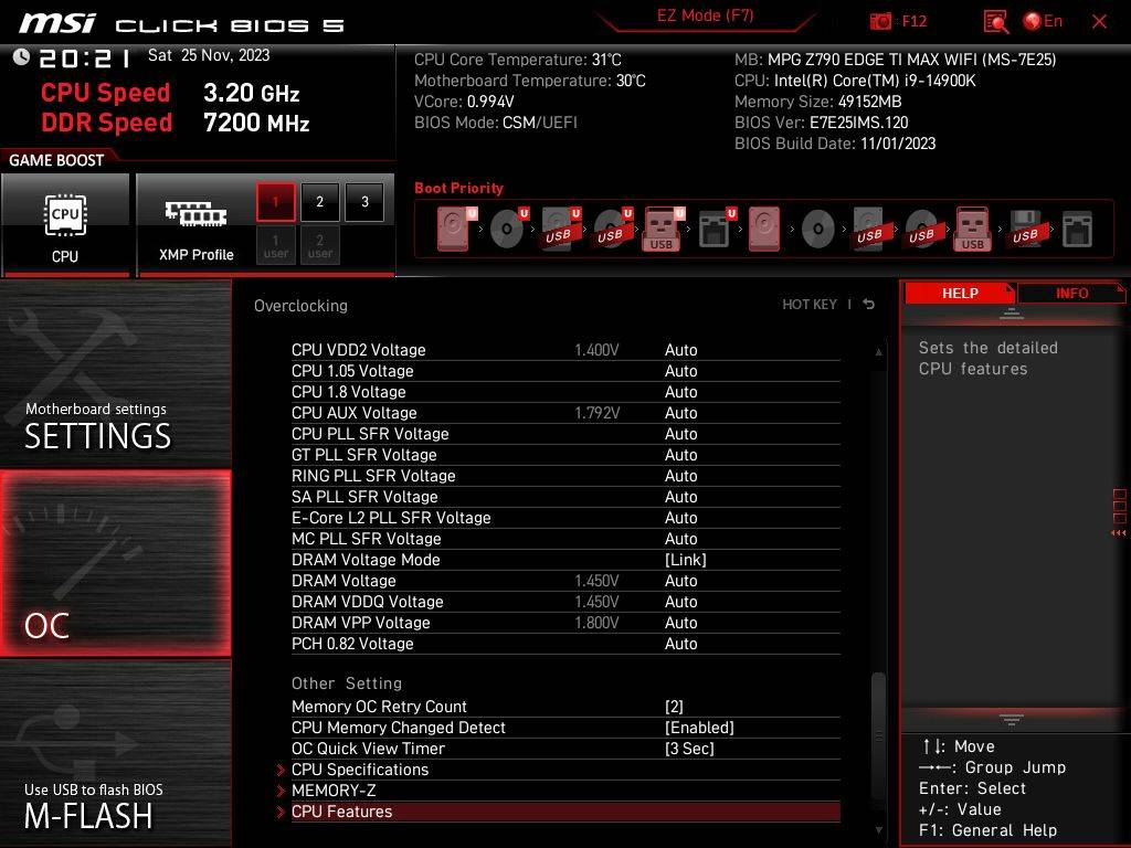 微星msi MPG Z790 EDGE TI MAX WIFI-升级CPU供电与Wi-Fi7，还有Memory Extension Mode提升内存效能