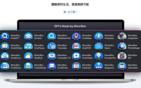 MixerBox 打造全系列 GPTs，工作、生活、搜索、娱乐功能一次打包！