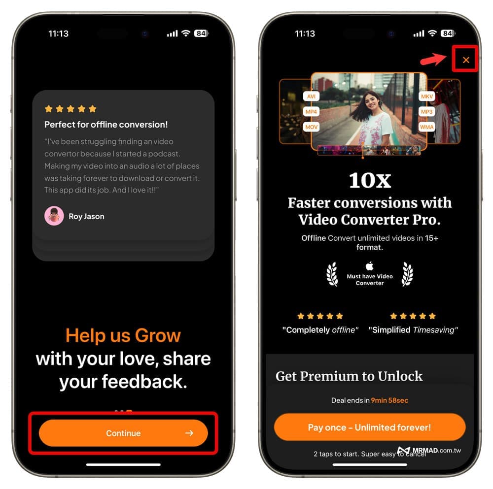 领取永久免费iPhone视频转换App内购方法