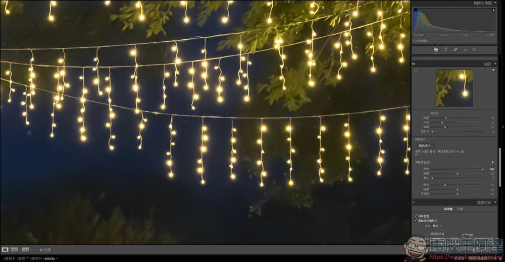 新版的 Lightroom AI 杂色减少功能，一键除噪点还能保有大量细节 - 电脑王阿达
