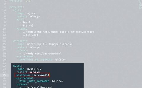 解决MAC M1 CPU在执行Docker安装MYSQL数据库时，出现linux/arm64/v8的错误讯息