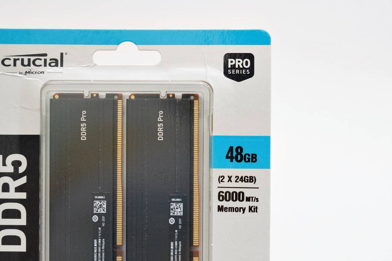 Crucial PRO DDR5 6000 48GB Kit 非2进制展现价格容量优势 支持双平台超频设定