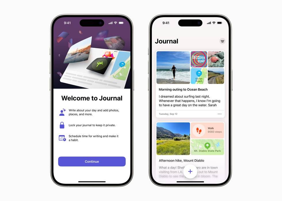 Apple 惊喜发布 iOS 17.2：全新日志 Journal 应用程序现已上线！