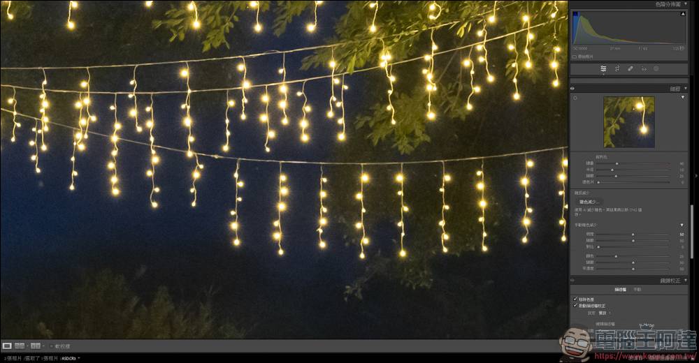 新版的 Lightroom AI 杂色减少功能，一键除噪点还能保有大量细节 - 电脑王阿达