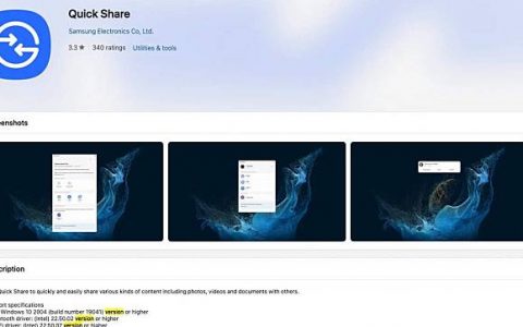 配合 Android 版本合并更新 新版 Quick Share 程序 Microsoft Store 上架