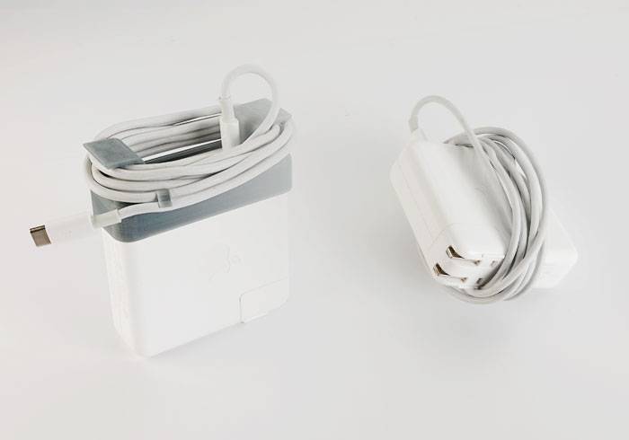 梅问题-用3D打印机,为新版Macbook豆腐插,加入收纳电源耳朵,用3D打印机,将旧版Magsafe收线耳朵,移植到新版的Magsafe上