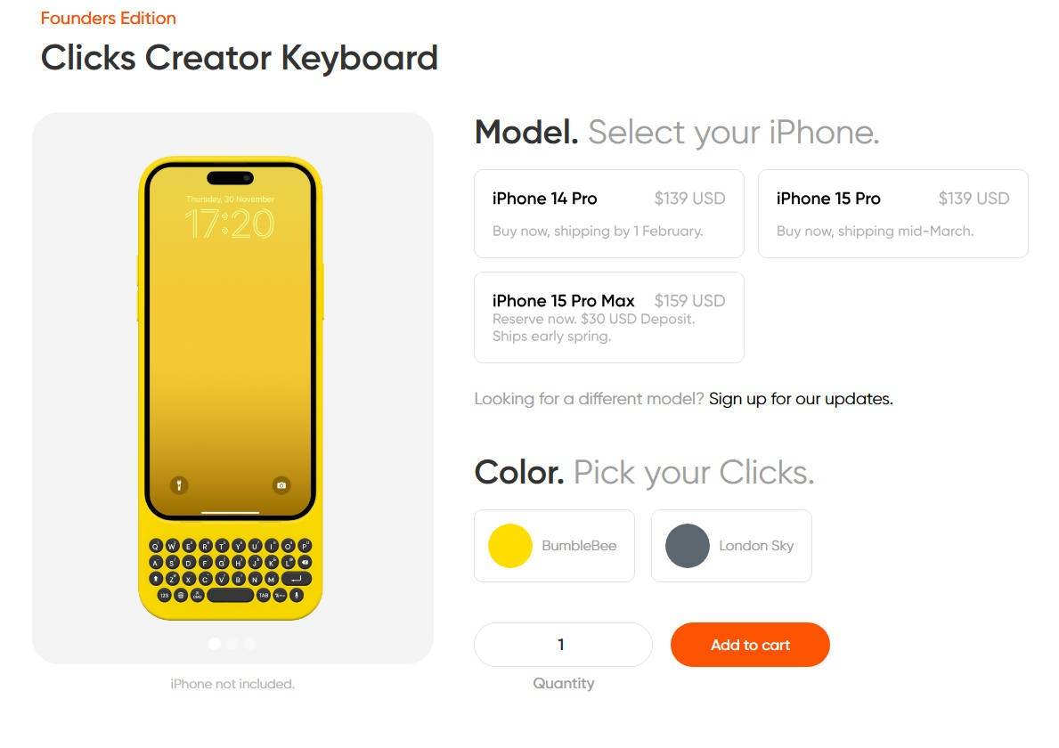 让 iPhone 变成黑莓机！ 拥有实体键盘的保护壳《Clicks Creator Keyboard》