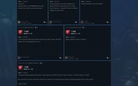 Capcom 无预警让 11 年前《生化危机》无法透过 Mod 更新，引大量玩家负评