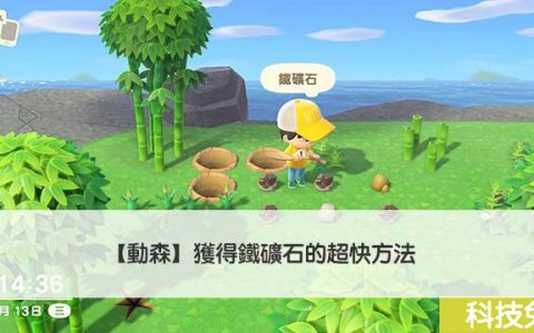 【动森】获得铁矿石的超快方法（动物森友会教学）