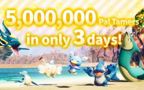 《幻兽帕鲁》3天热卖500万份！ Steam同时在线玩家达158万 位居历史第3名