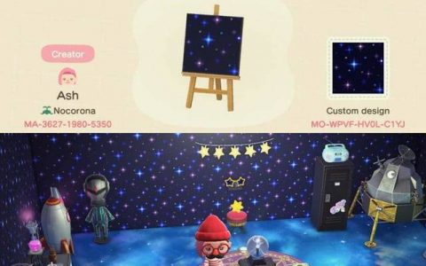 【动森 星星壁纸】打造星空房推荐2款星空壁纸，含作品ID、作者ID