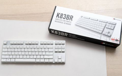 iRocks K83BR超薄型无线机械键盘 - 支持三模四设备连线，轻巧还能长续航使用