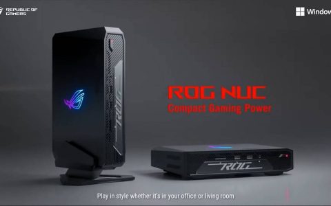 华硕发表ROG NUC迷你主机，配备Intel Core Ultra CPU、NVIDIA RTX 40 GPU