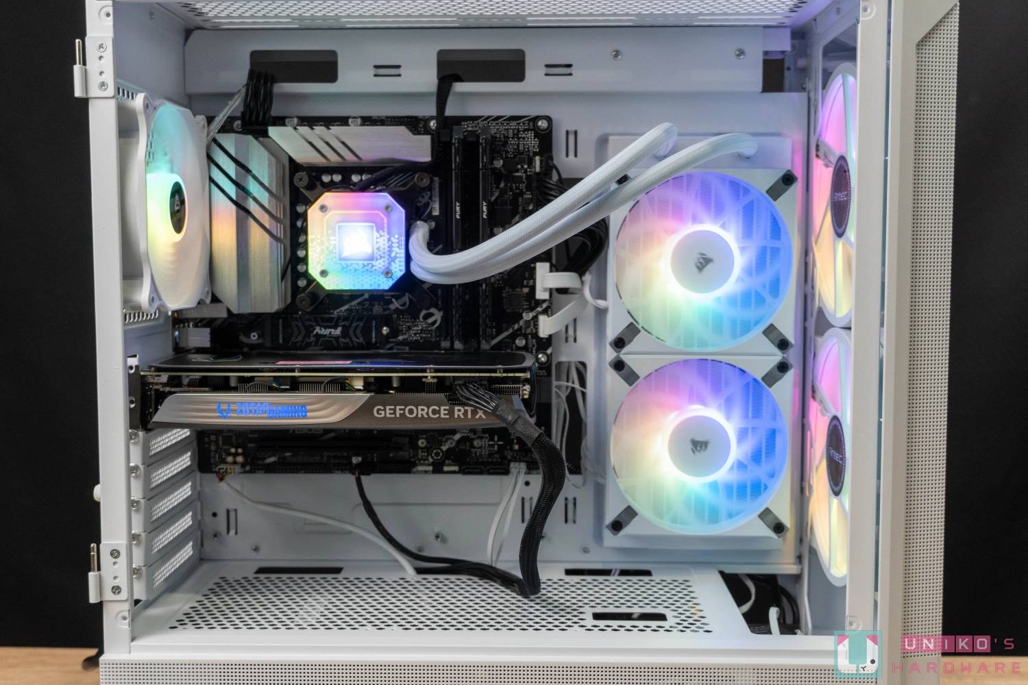 前方搭载双 160 mm ARGB 风扇！ Antec NX416L White 机壳开箱评测