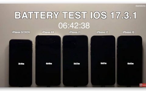 iOS 17.3.1 正式版续航测试出炉！ 多款机型差异不大，可放心安装使用