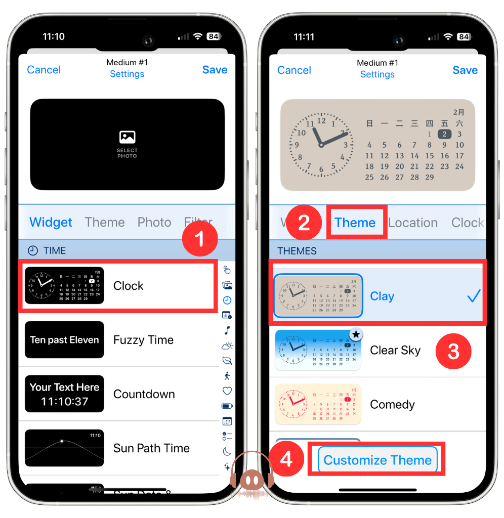 iPhone 壁纸排版 - 新增时钟小工具