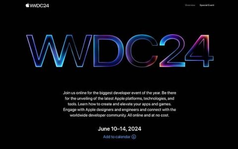 WWDC 2024 开发者大会日期公布 极大机会以 AI 为主题