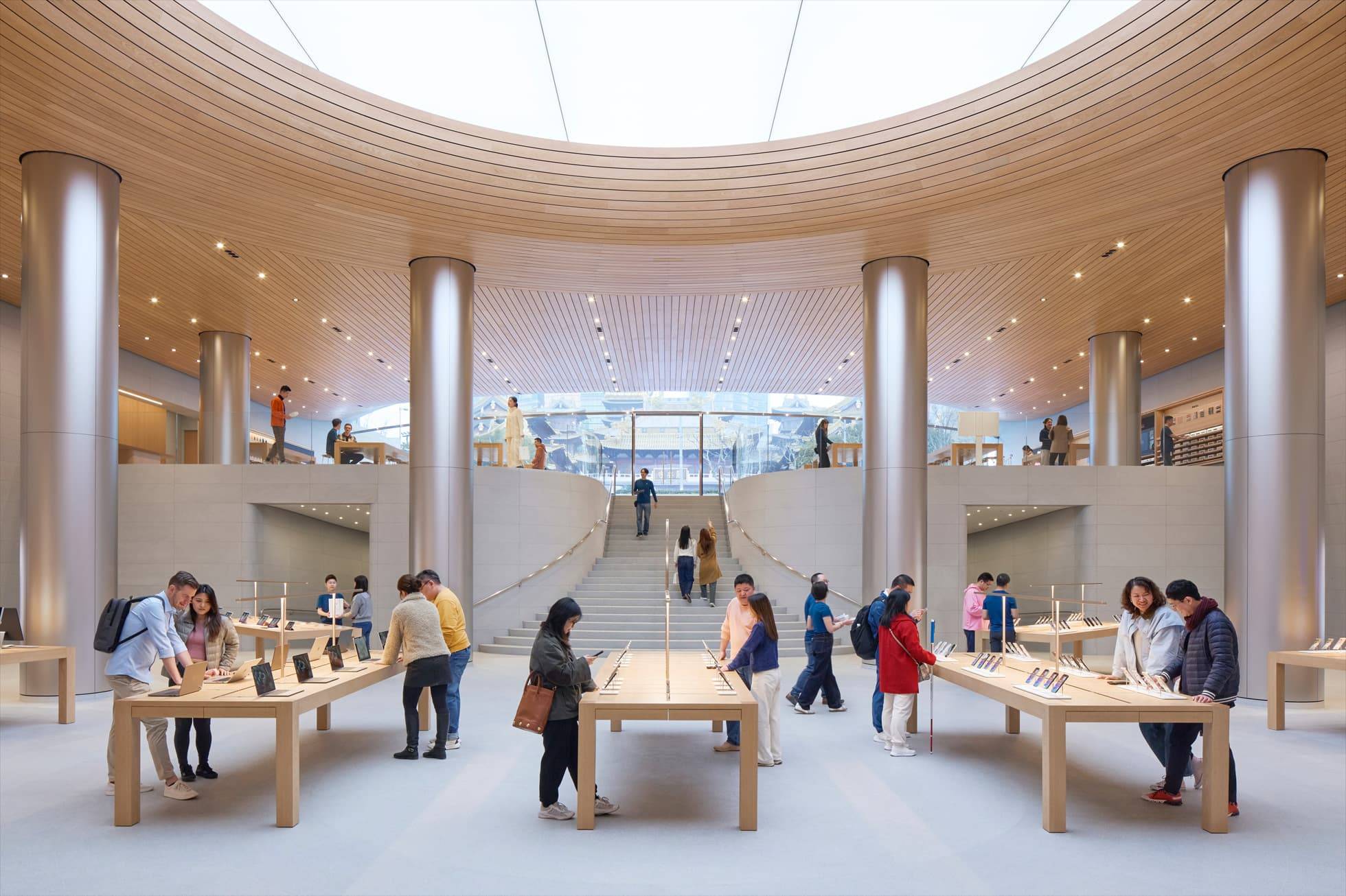 Apple 静安零售店揭开内部设计，一起看中国最美的苹果建筑 2