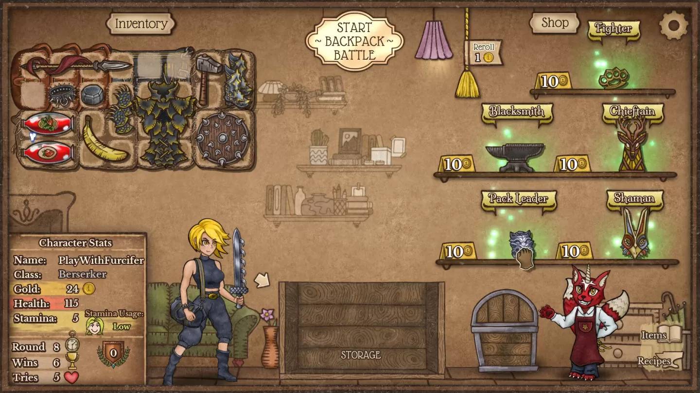 Steam库存整理战斗游戏《背包乱斗 Backpack Battles》抢先体验正式展开，新增狂战士与烈焰术士