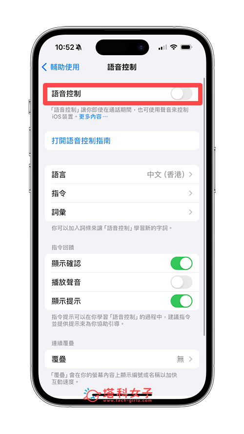 关闭 iPhone 语音控制功能