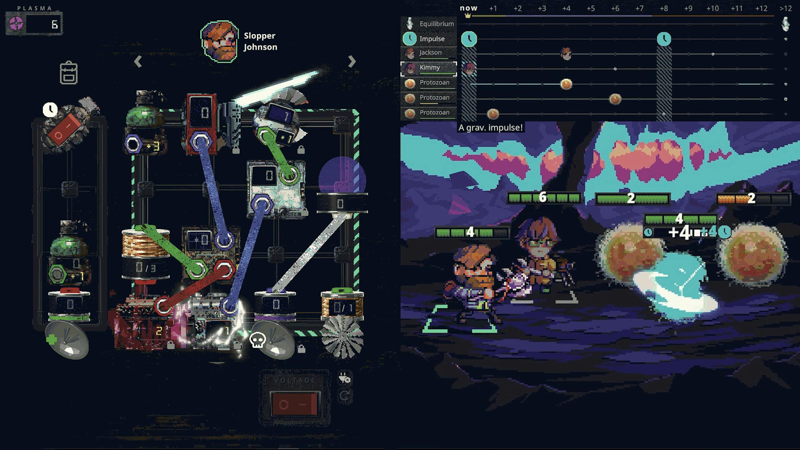 Steam卡牌策略结合Roguelite游戏末日电涌Rogue Voltage 连接电路发动技能 电路还有分公母可不能乱接