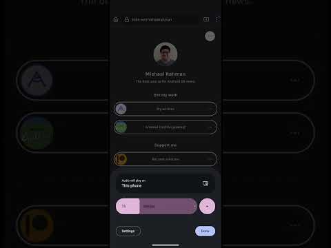 Android 15 volume panel