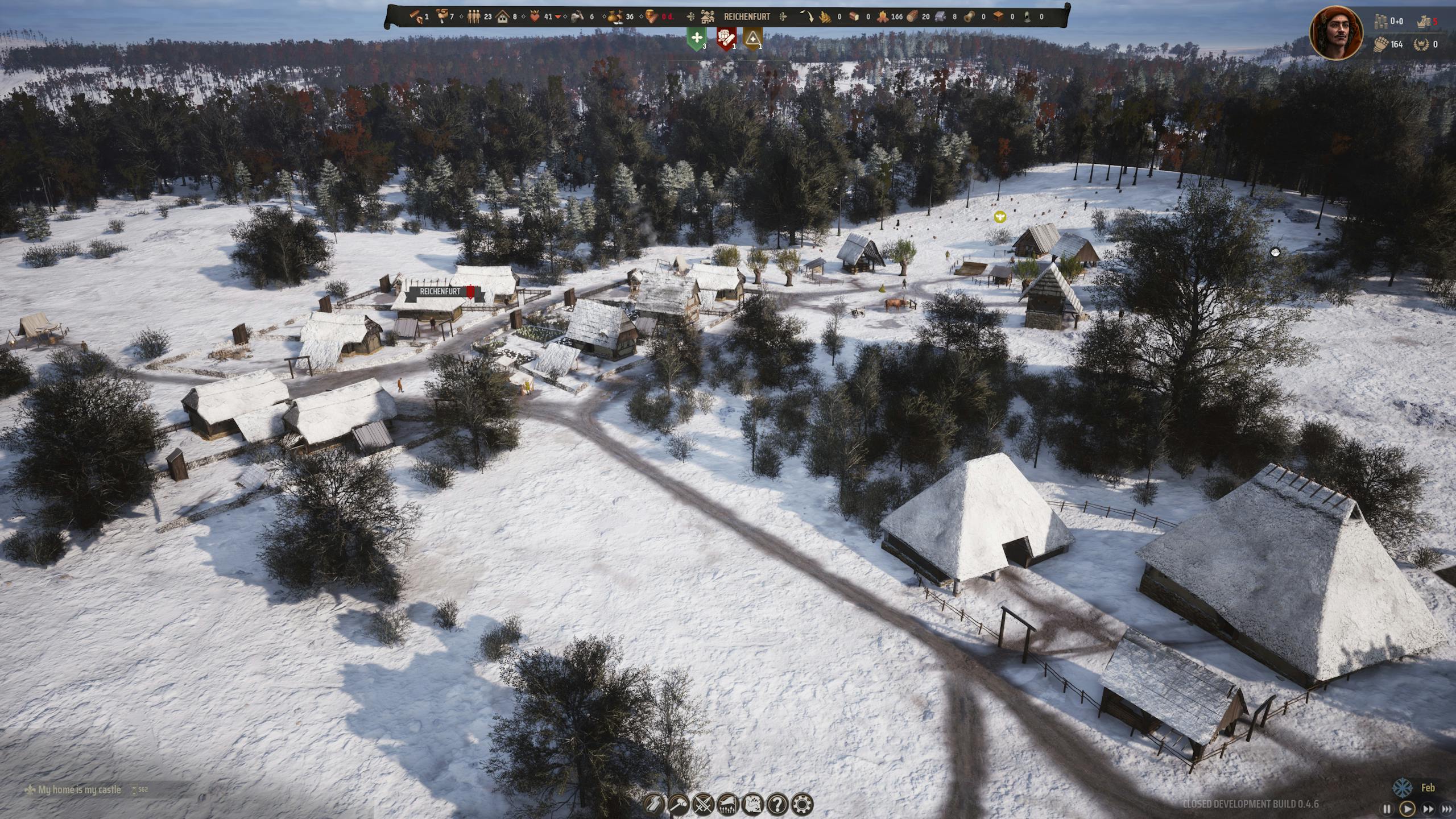 Steam中世纪城市经营庄园领主Manor Lords 规划领地经济结构 组成军队对抗外敌