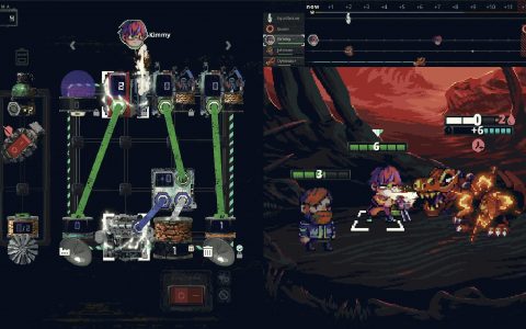 Steam卡牌策略结合Roguelite游戏末日电涌Rogue Voltage 连接电路发动技能 电路还有分公母可不能乱接