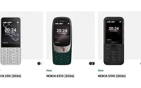 HMD 发布 3 款 Nokia 功能手机 全部改用 USB-C 接口充电