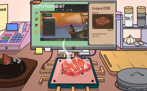 CPU烧烤模拟游戏《CPU-Chief》免费释出，开魔兽+开网页注意跳蓝画面