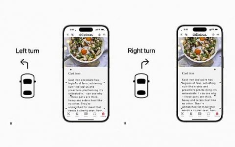 Apple宣布推出新功能 减少车厢内使用手机「晕车浪」感觉