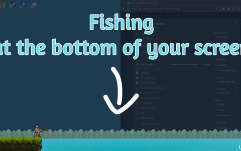 桌面放置钓鱼《Idle Waters》作业用游戏将登Steam，将工作栏变成湖泊还能养鱼 🎣