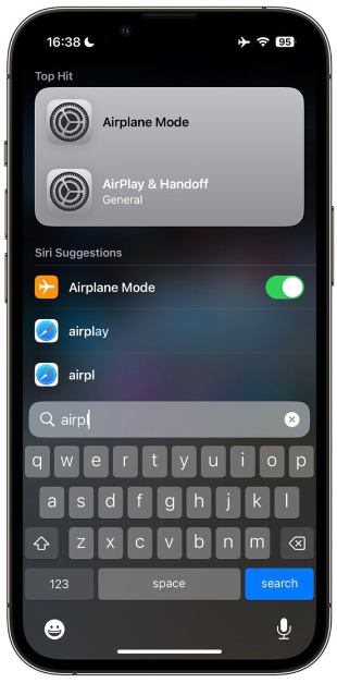 iOS 17的Spotlight支持自然语言，还能直接调整iPhone设置更方便 第1张