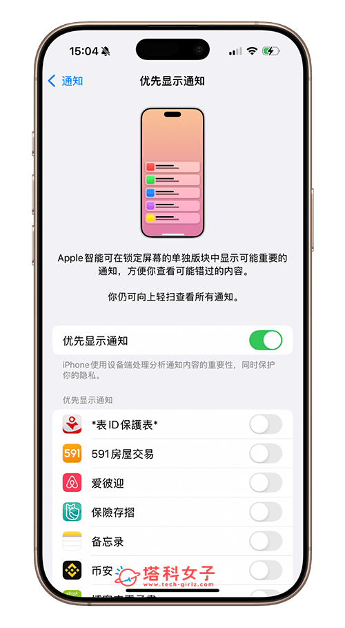 Apple Intelligence 优先通知